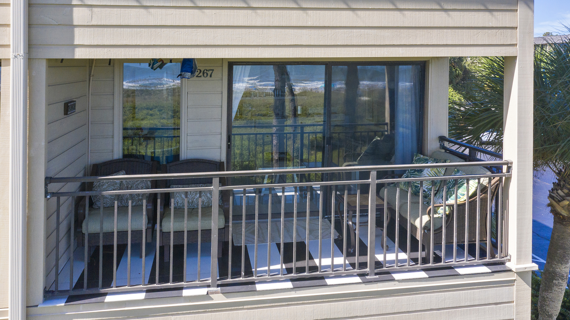 Shot of deck from outside- Corner unit