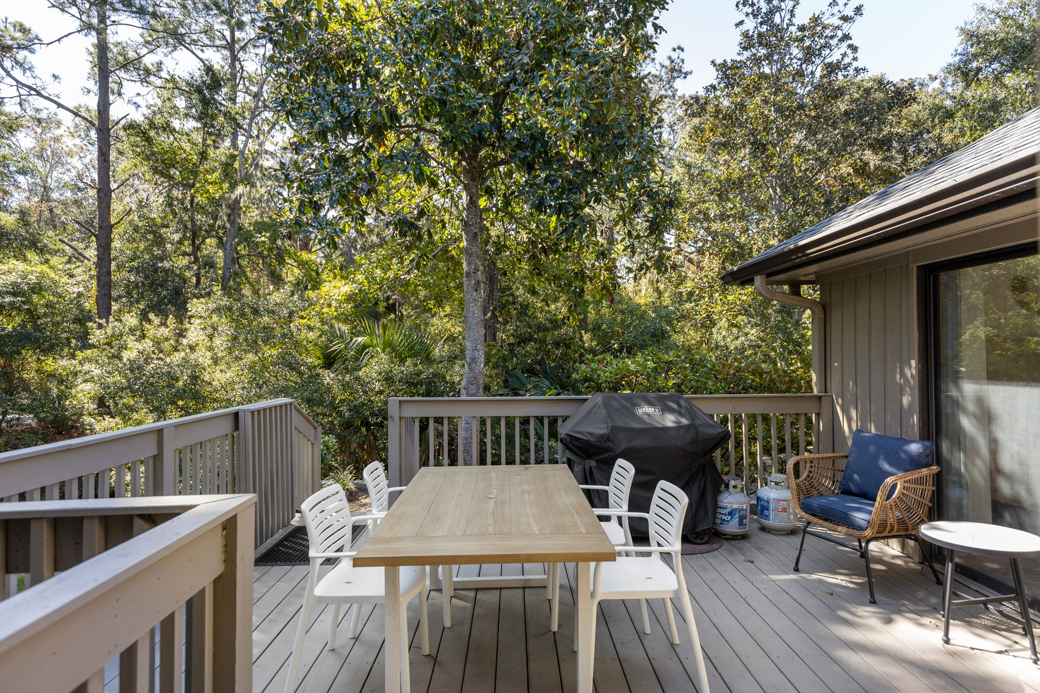 Private Back Deck with Gas Grill