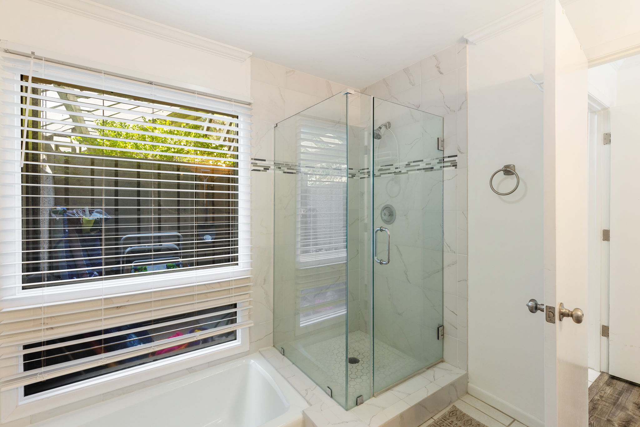 Master Bathroom with Tub and Shower