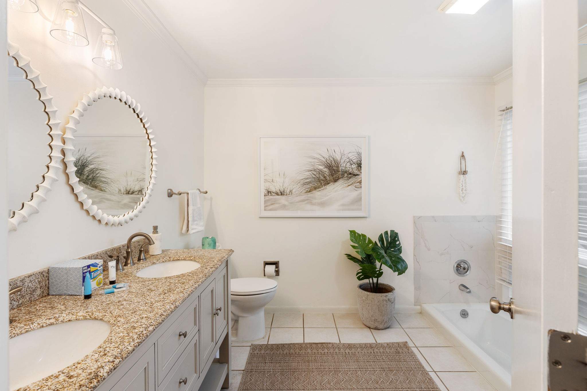Master Bathroom with Tub and Shower
