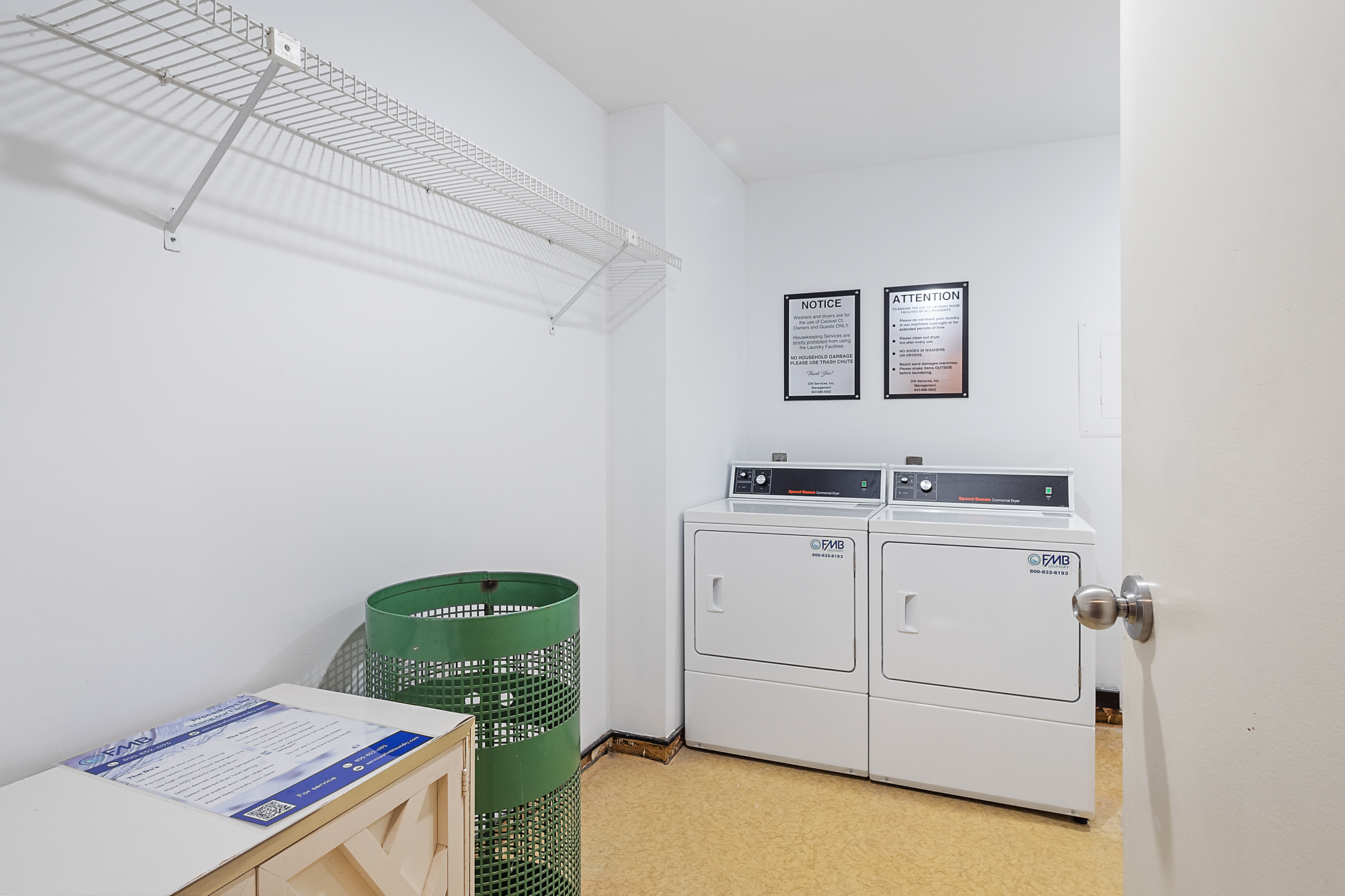 FREE Laundry room on site - shared between all villas on floor 4