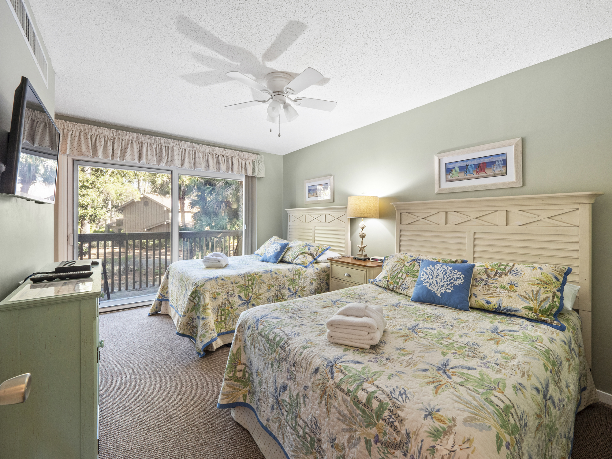 3rd Bedroom w/ 2 Fulls, Flat Screen TV, Private Bath and Balcony