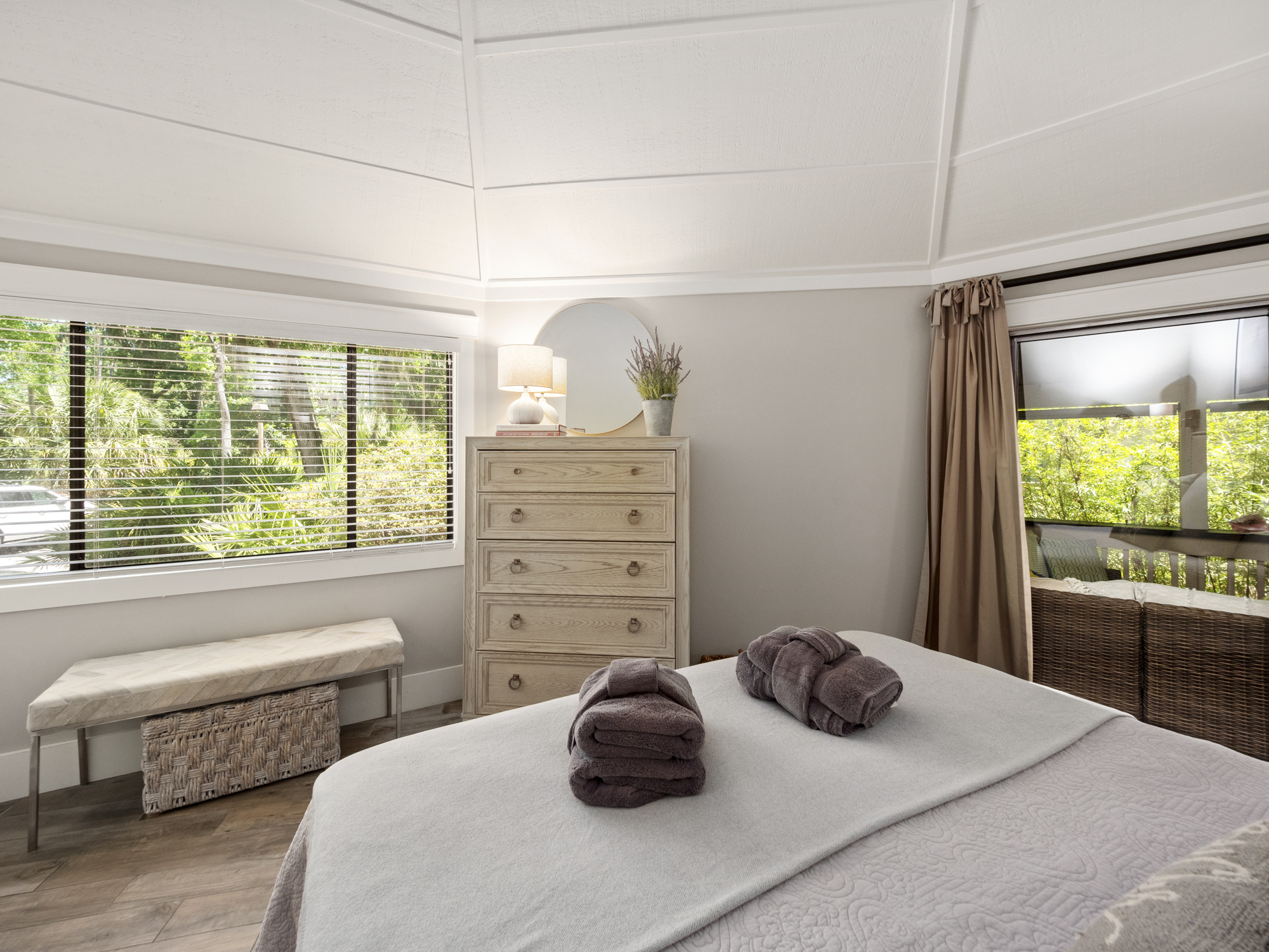 Bedroom with King bed and private bath