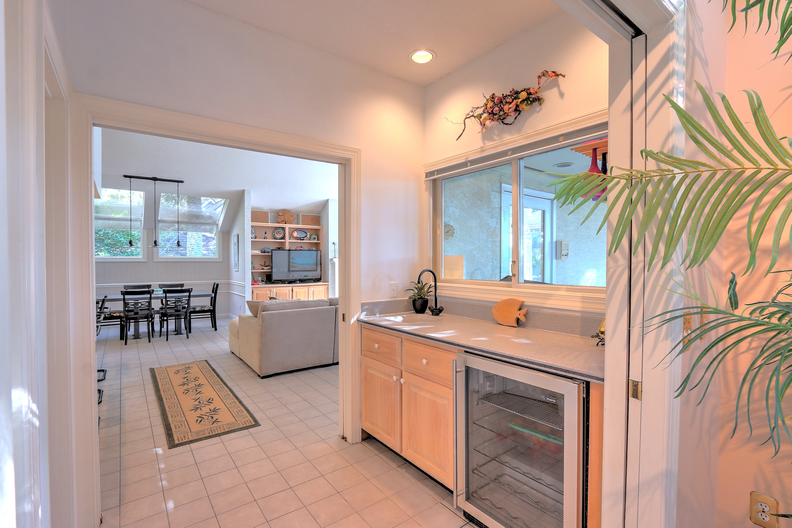 Wet Bar Area Between Main and 2nd Living Rooms 
