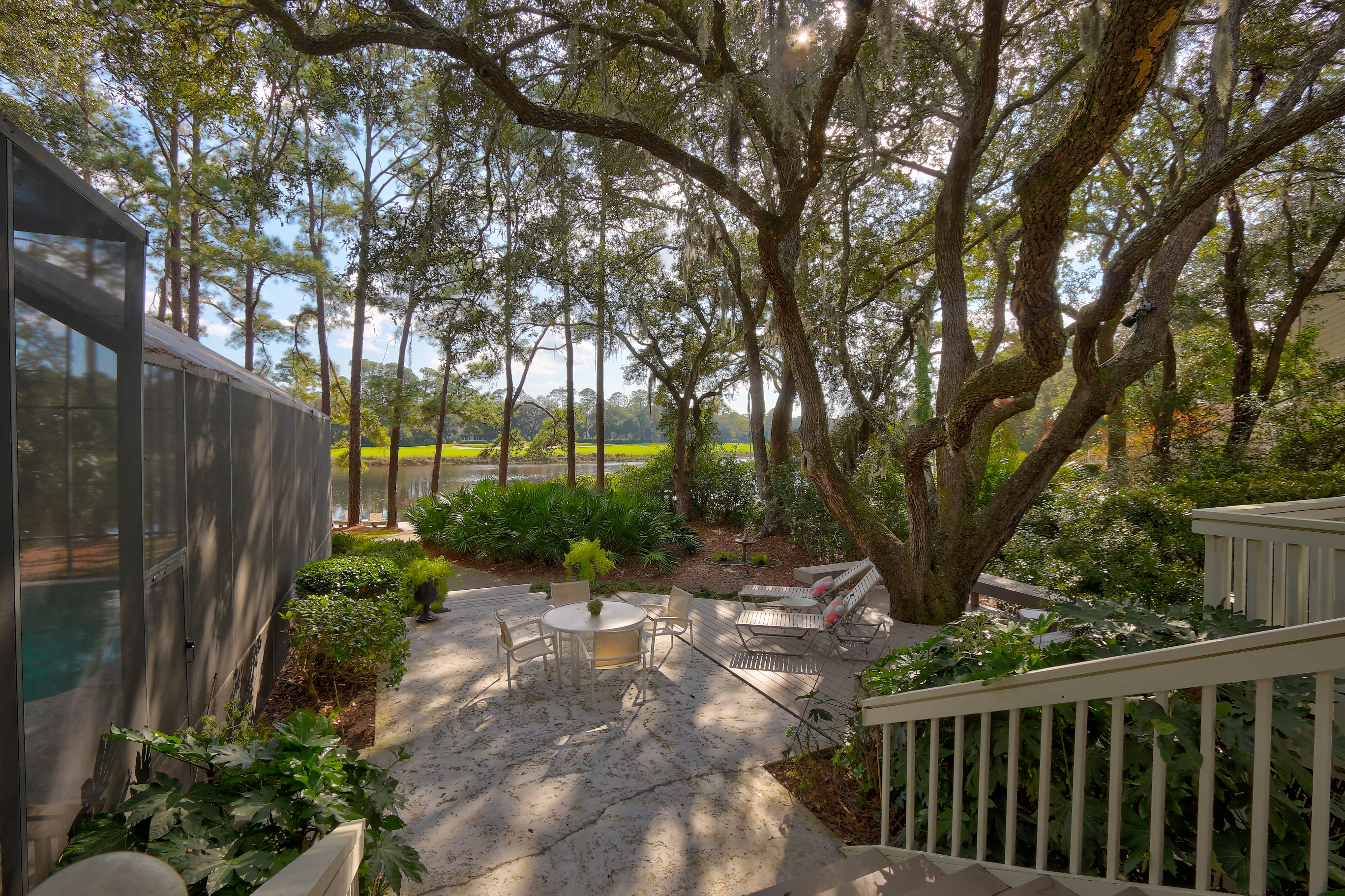 Additional shaded outdoor seating area