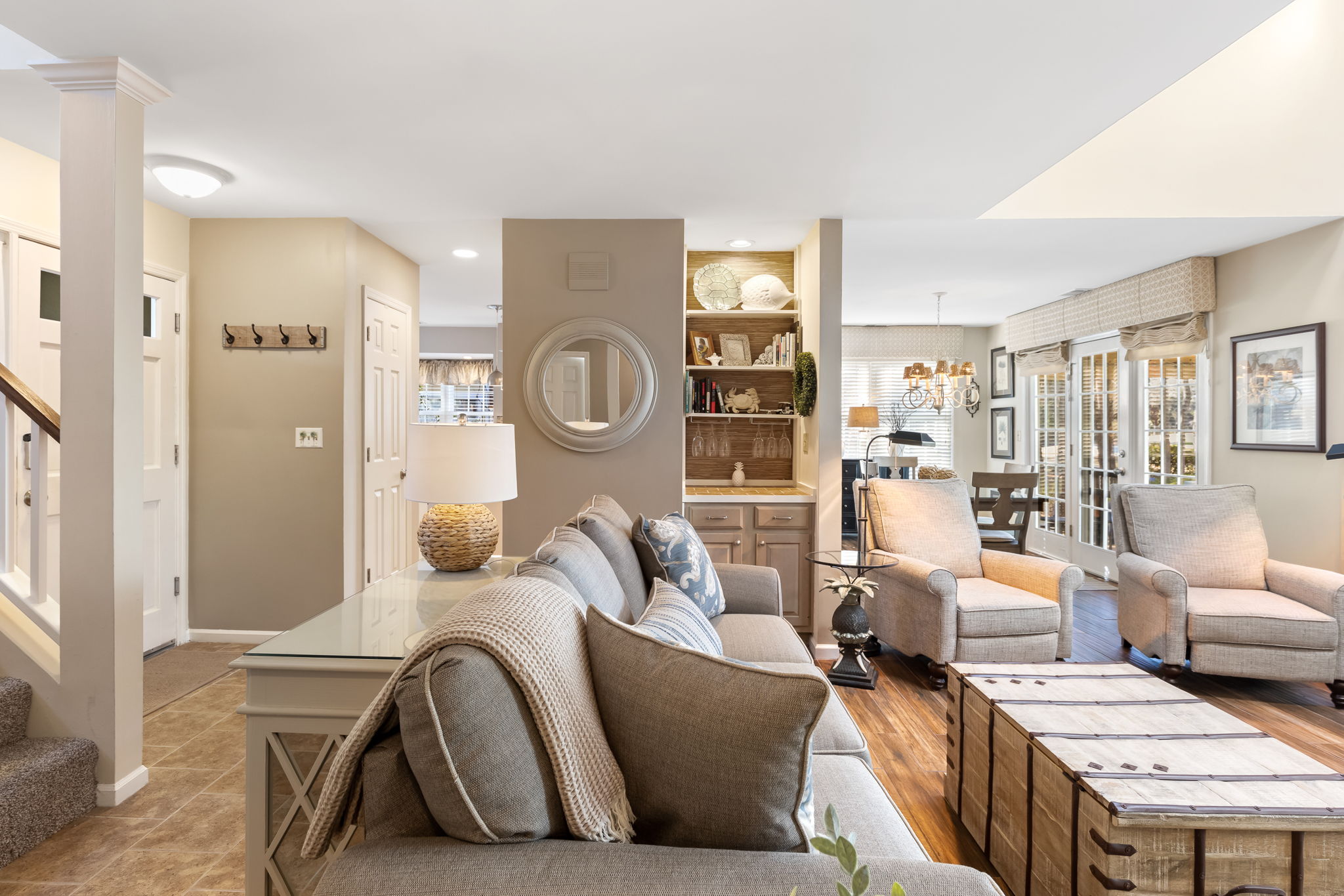 Living Room with Flat Screen TV 