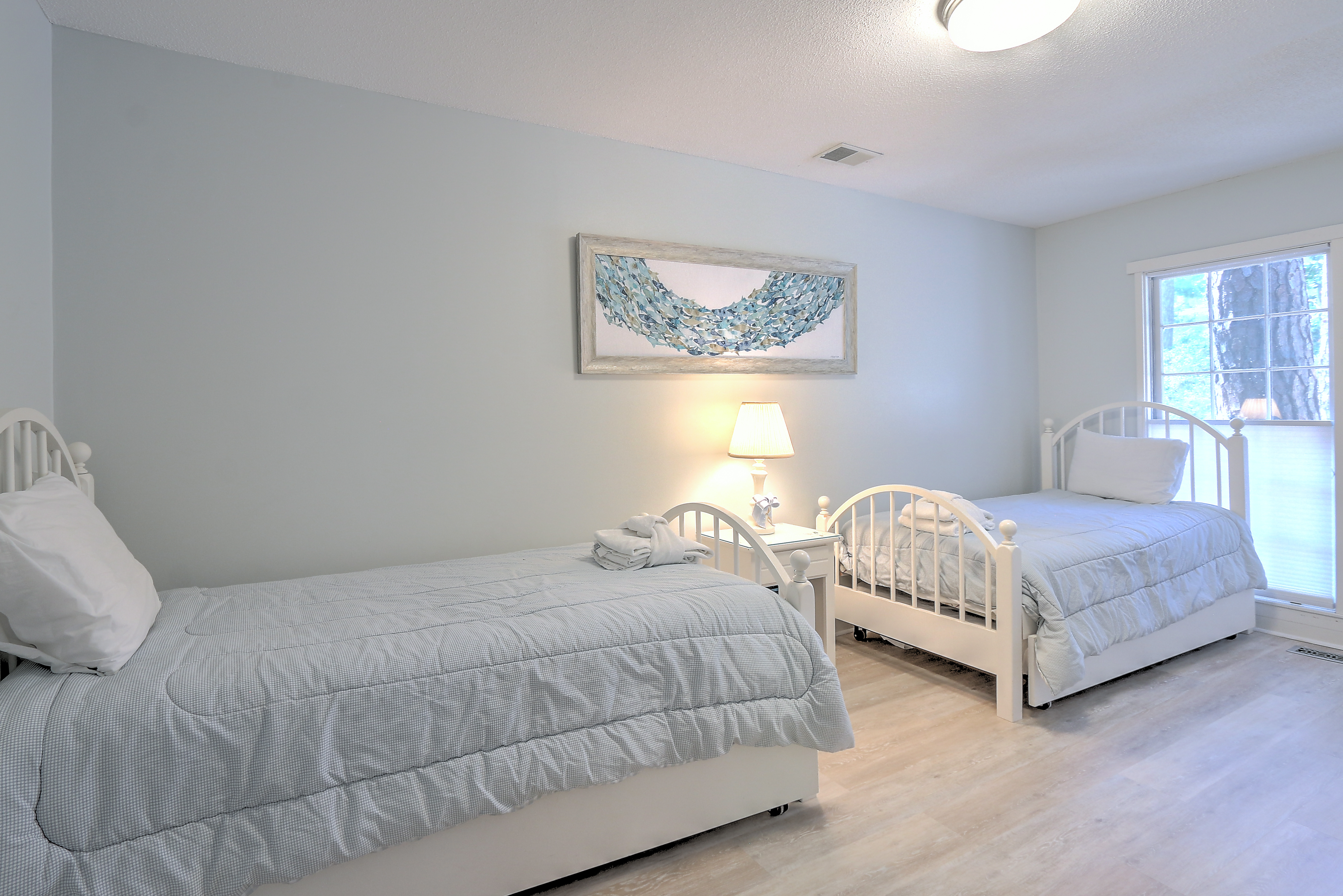 Bedroom 3 with Two Twin Trundles, Flat Screen TV, and Shared Bat