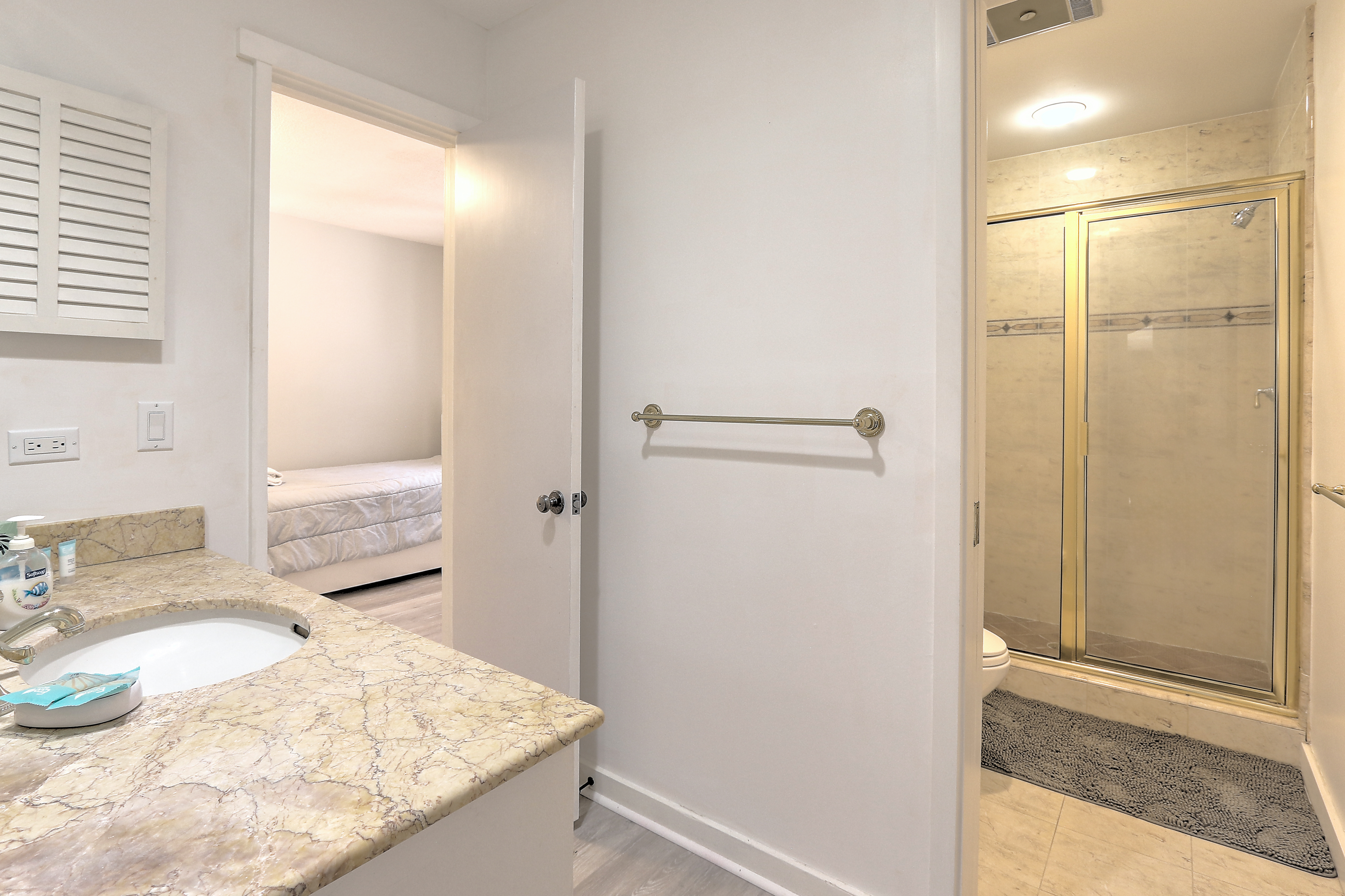 Bedroom 2 and 3 Shared Bath with Walk-In Shower