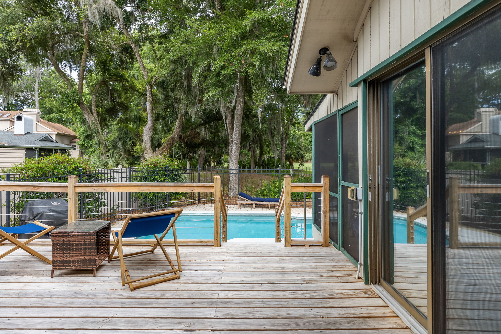 Private Back Deck & Pool (Access from Kitchen and Den)