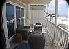 Plenty of seating private covered balcony
