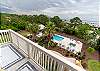 Overlooking the pool & hot tub