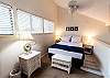 Loft bedroom with a queen size bed