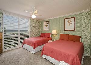 Guest bedroom with two full size beds