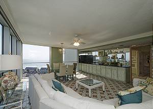 Living Room Picture with Large Flat Screen TV
