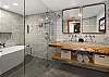Primary bathroom with dual sink