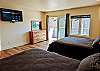 Shogun Suite has two queen beds, Smart TV, private bathroom and a porch. 