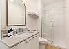 Bathroom #1- en suite bathroom with spacious shower. 