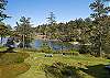 View from the second story deck looking at the lagoon and Roche Harbor Resort 