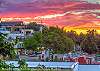 A sunset seen over Friday Harbor