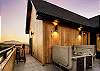 Roof top balcony with hot tub