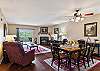 Spacious Living Room with Gas Fireplace, Sleeper Sofa and SMART TV with Cable & WIFI throughout vacation rental