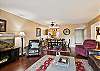 Spacious Living Room with Gas Fireplace, Sleeper Sofa and SMART TV with Cable & WIFI throughout vacation rental