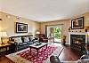 Spacious Living Room with Gas Fireplace, Sleeper Sofa and SMART TV with Cable & WIFI throughout vacation rental