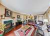 Spacious Living Room with Gas Fireplace, Sleeper Sofa and SMART TV with Cable & WIFI throughout vacation rental