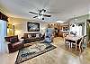 Spacious Living Room with Gas Fireplace, Sleeper Sofa and SMART TV with Cable & WIFI throughout vacation rental