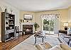 Spacious Living Room with Gas Fireplace, Sleeper Sofa and SMART TV with Cable & WIFI throughout vacation rental