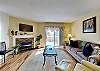 Spacious Living Room with Gas Fireplace, Sleeper Sofa and SMART TV with Cable & WIFI throughout vacation rental