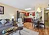 Spacious Living Room with Gas Fireplace, Sleeper Sofa and SMART TV with Cable & WIFI throughout vacation rental
