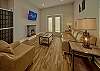 Spacious Living Room with Electric Fireplace and SMART TV with Cable & WIFI throughout vacation rental