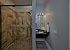 Walk-in Shower in full bathroom, towels provided