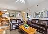 Spacious Living Room with Gas Fireplace, Sleeper Sofa and SMART TV with Cable & WIFI throughout vacation rental