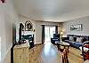 Spacious Living Room with Gas Fireplace, Sleeper Sofa and SMART TV with Cable & WIFI throughout vacation rental