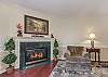 Spacious Living Room with Gas Fireplace, Sleeper Sofa and SMART TV with Cable & WIFI throughout vacation rental