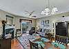 Spacious Living Room with Gas Fireplace, Sleeper Sofa and SMART TV with Cable & WIFI throughout vacation rental