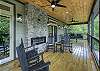 Upper balcony with wooded and mountain views