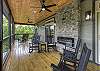 Upper balcony with wooded and mountain views