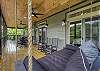 Upper balcony with wooded and mountain views
