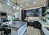 Large kitchen with dining