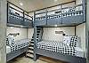 Bunk room with 4 twin beds