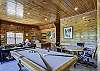 Game Room with Pool Table and Game Table