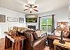 Spacious Living Room with Gas Fireplace, Sleeper Sofa and SMART TV with Cable & WIFI throughout vacation rental