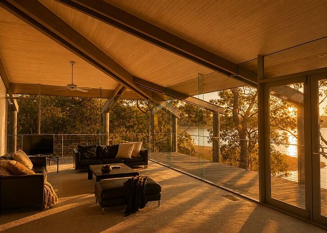 Glasshouse Lake Eildon Architectural Retreat 
