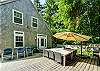 Back deck with Hot tub and outdoor seating