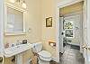 1/2 bath off of kitchen and laundry room