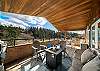Upper deck with outdoor dining table, lounging furniture, Gas BBQ, Gas Fire table