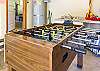 Garage with foosball. 